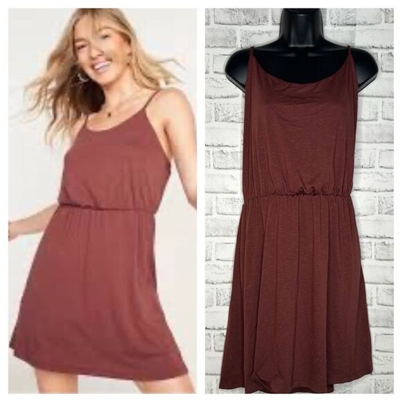 Old Navy Waist Defined Slub Knit Dress Size XL - Picture 1 of 7